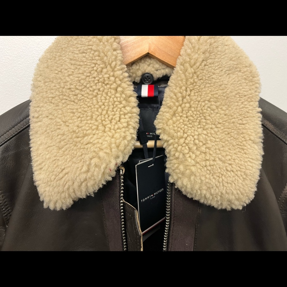 Tommy Hilfiger Tailored Nappa Leather Aviator Jacket - Picture 5 of 9